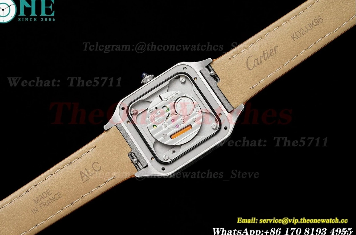 LE Santos Silver Quartz Brown Dial Dumont AF RG 0502